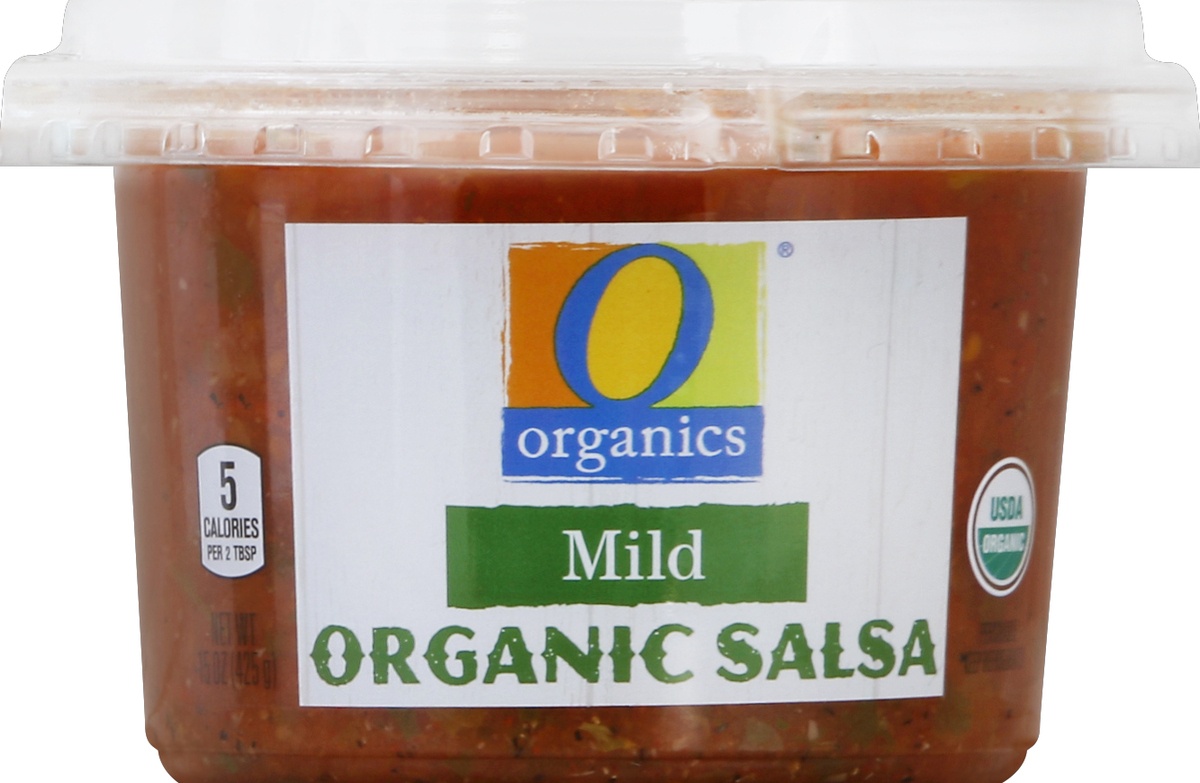 slide 2 of 3, O Organics Mild Salsa, 15 oz