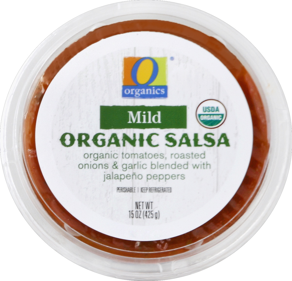 slide 3 of 3, O Organics Mild Salsa, 15 oz
