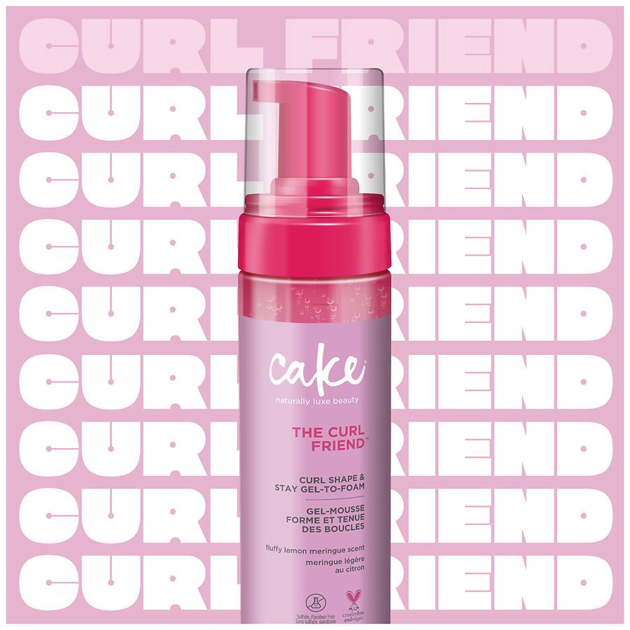 slide 2 of 5, Cake The Curl Friend Curl Shape & Stay Gel-To-Foam Lemon Meringue, 6.8 fl oz