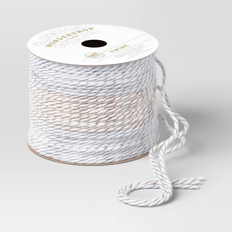 slide 3 of 3, 3ct Baker's Twine Christmas Ribbon Silver/Gold 180ft - Wondershop™, 3 ct, 180 ft