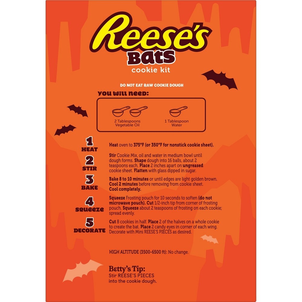 slide 7 of 9, Betty Crocker Betty Croker Halloween Reese's Cookie Bat Kit - 13.31oz, 13.31 oz
