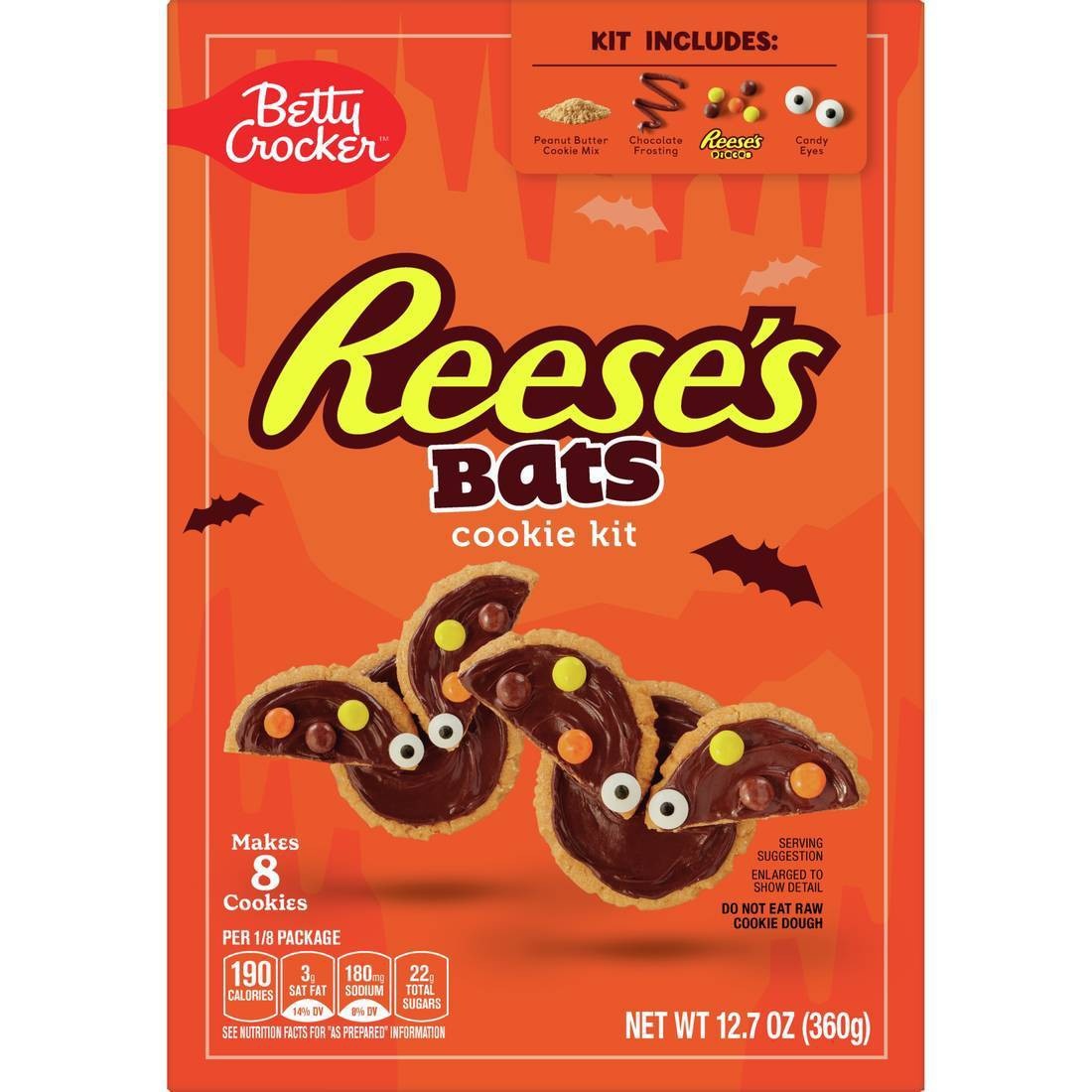 slide 1 of 9, Betty Crocker Betty Croker Halloween Reese's Cookie Bat Kit - 13.31oz, 13.31 oz