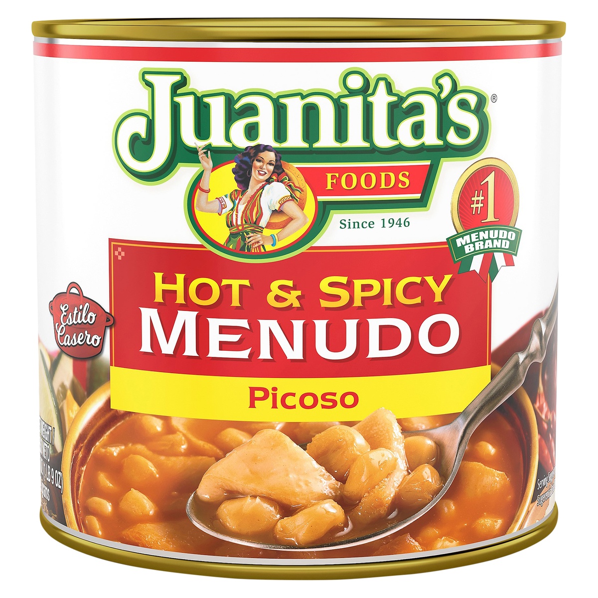 slide 1 of 4, Juanita's Picoso Hot & Spicy Menudo 25 oz, 