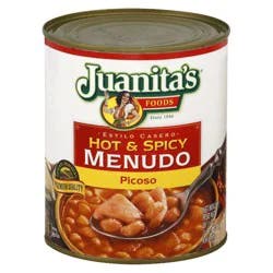 Juanita's Hot & Spicy Menudo, Canned Menudo, 25 oz
