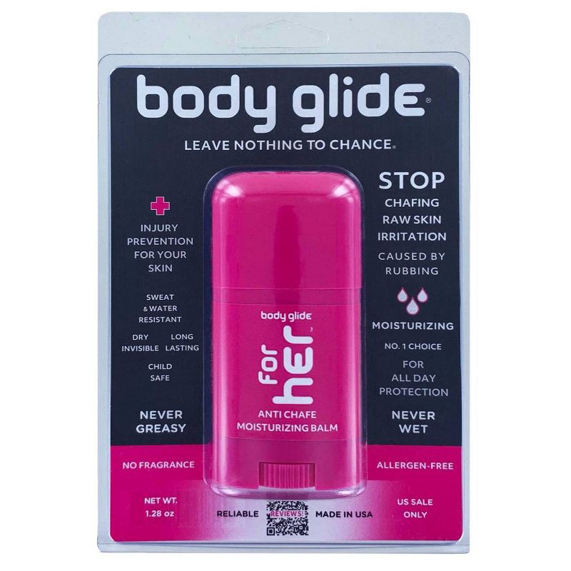 slide 2 of 7, Body Glide Body 1.28oz Glide Original Anti Chafe Stick Balm: Whole Body, Arms, Legs Use, 1.28 oz