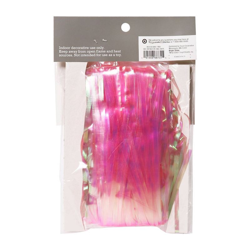 slide 2 of 3, Fringe Backdrop Décor Pink - Spritz™, 1 ct