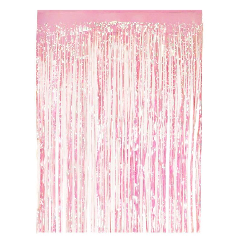 slide 3 of 3, Fringe Backdrop Décor Pink - Spritz™, 1 ct