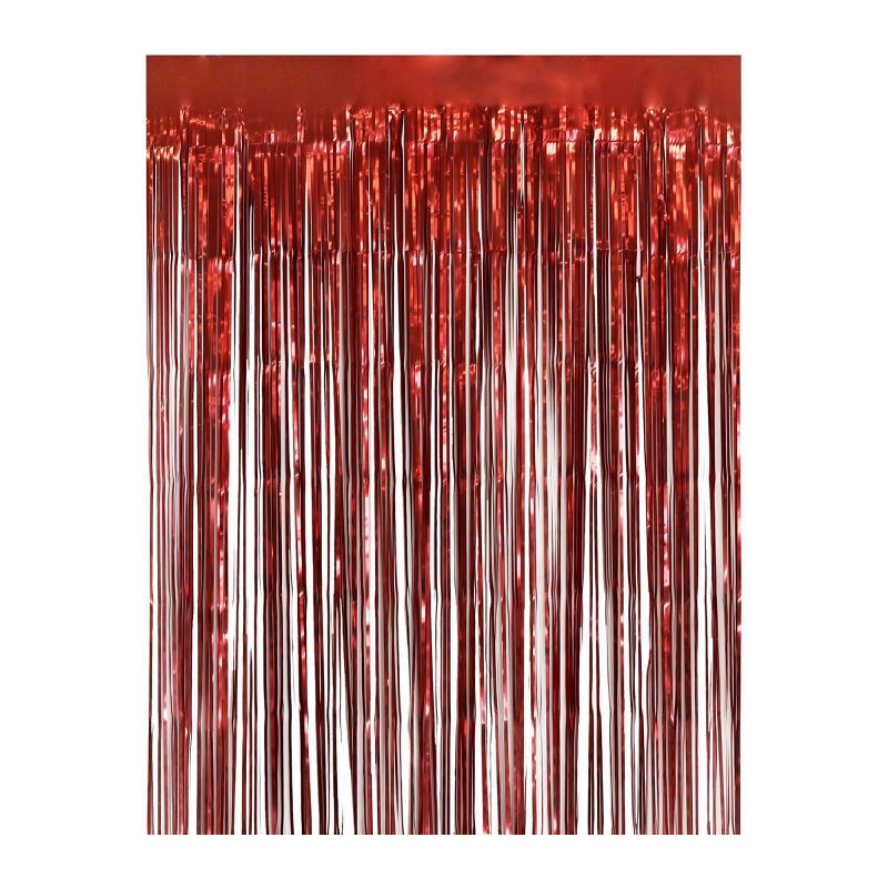 slide 3 of 3, Fringe Backdrop Décor Red - Spritz™, 1 ct