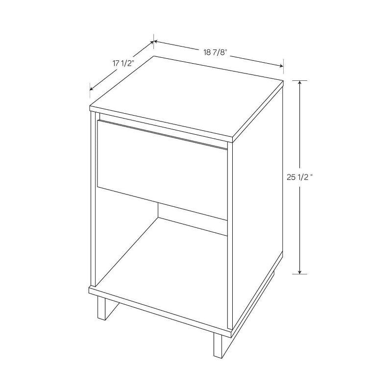 slide 7 of 8, Modern Nightstand Espresso - Room Essentials™: Laminated Particle Board Bedside Table with Storage Compartment, 1 ct