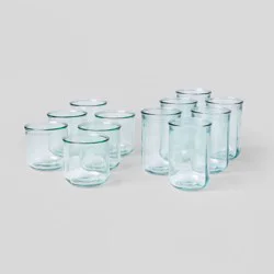 12pc Glass Potomac Double Old-Fashioned Assorted Tumbler Set - Threshold™: Recycled Glassware Set, Dishwasher-Safe