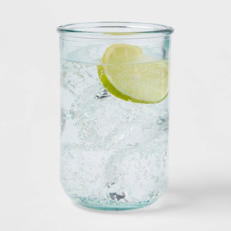 slide 3 of 3, 14oz Glass Potomac Tall Tumbler - Threshold™: Recycled Glass Drinking Cup, Dishwasher-Safe, Traditional Style, 14 oz