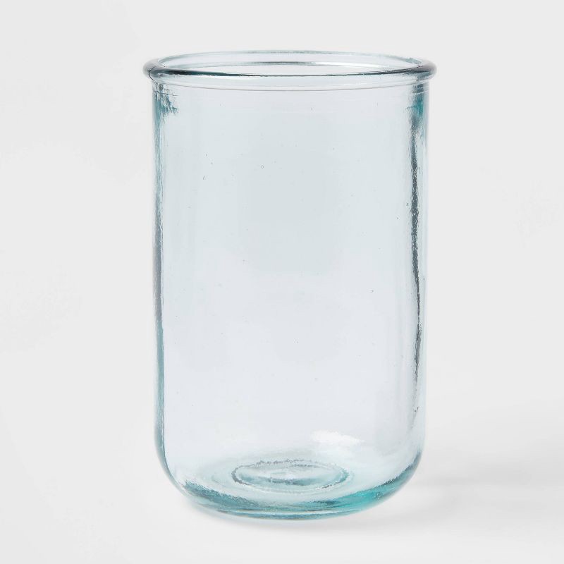 slide 1 of 3, 14oz Glass Potomac Tall Tumbler - Threshold™: Recycled Glass Drinking Cup, Dishwasher-Safe, Traditional Style, 14 oz