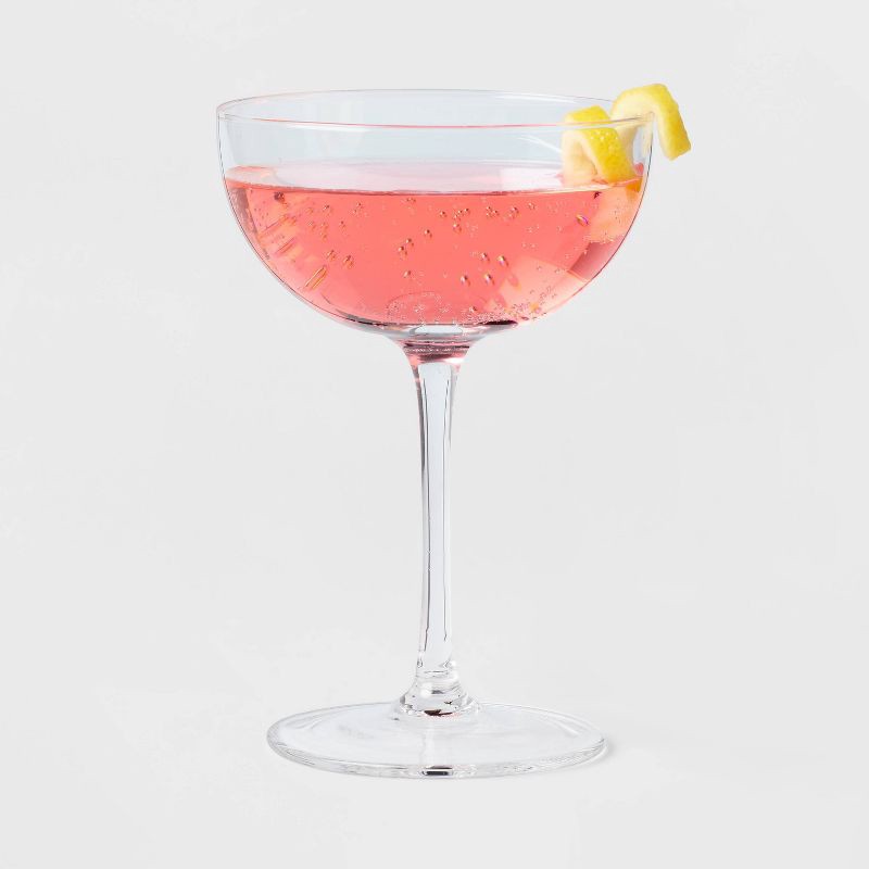 slide 3 of 3, 6oz 4pk Glass Entertaining Cocktail Coupe Glasses - Threshold™: Lead-Free, Dishwasher-Safe, Traditional Style Drinkware Set, 4 ct; 6 oz