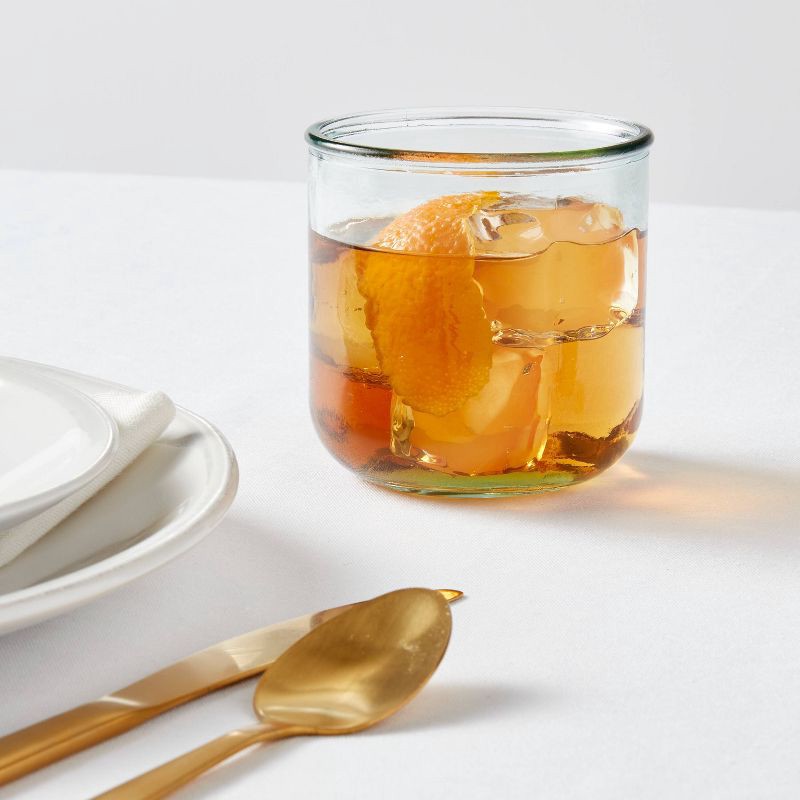 slide 2 of 3, 12oz Glass Potomac Double Old-Fashioned Tumbler - Threshold™: Recycled Glass, Dishwasher-Safe, Drinkware, 12 oz