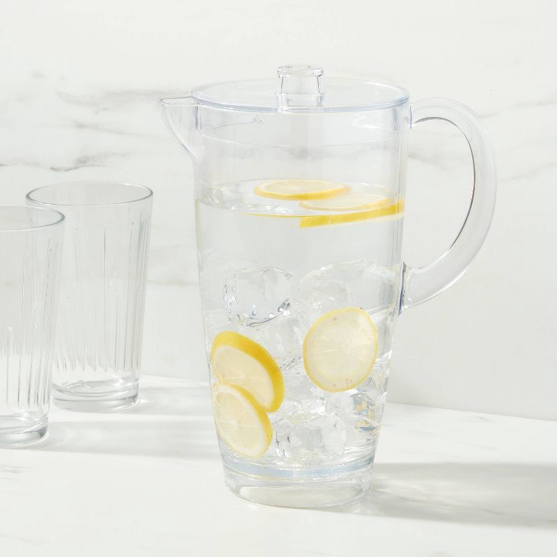 slide 2 of 4, 69oz Tritan Plastic Lancashire Classic Beverage Pitcher with Lid - Threshold™, 69 oz