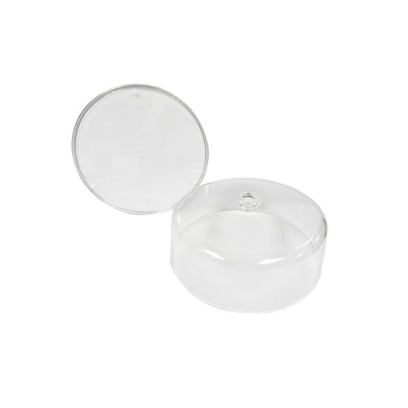 slide 5 of 9, 12" Plastic Cake Tray with Lid - Room Essentials™: Round Dessert & Bakery Tray, Dishwasher-Safe, Clear, 1 ct