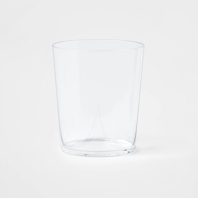 slide 1 of 3, 12.6oz Plastic Short Tumbler - Room Essentials™: Reusable Clear Cup, Dishwasher Safe Drinkware, 12.6 oz