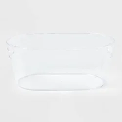 4gal Plastic Beverage Tub - Room Essentials™: Clear Drink Bucket, Ice Bucket, Dishwasher-Safe