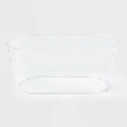 4gal Plastic Beverage Tub - Room Essentials™: Clear Drink Bucket, Ice Bucket, Dishwasher-Safe