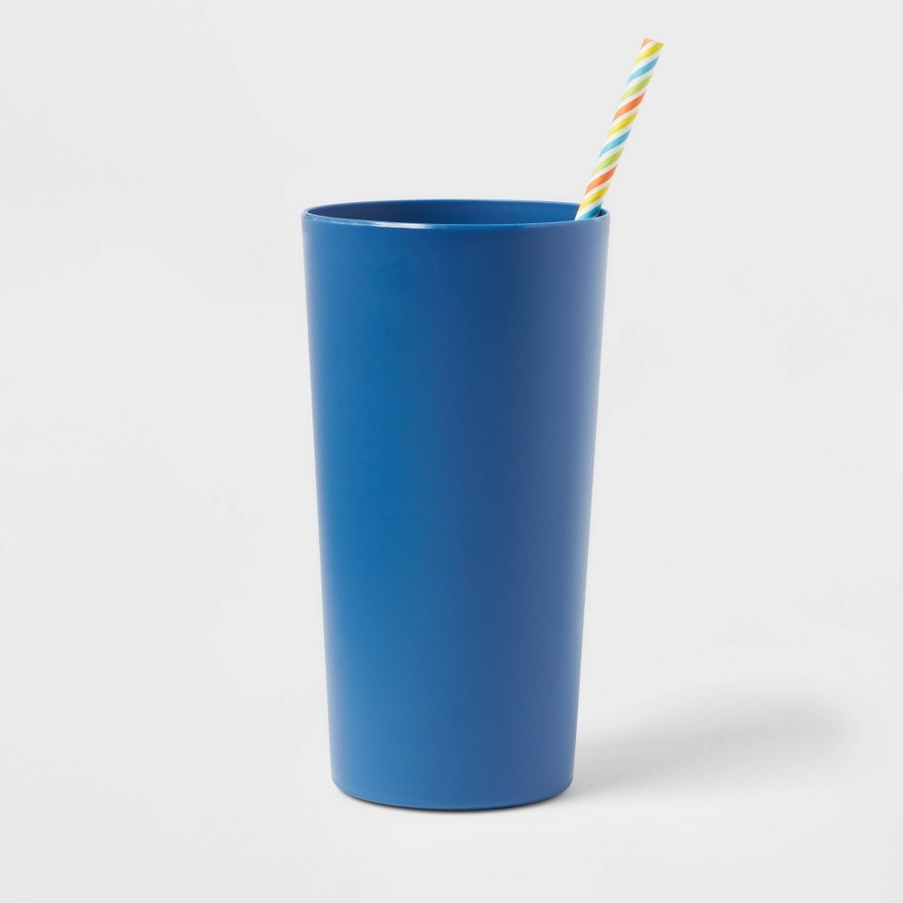 slide 2 of 3, 26oz Plastic Tall Tumbler Navy - Room Essentials, 1 ct