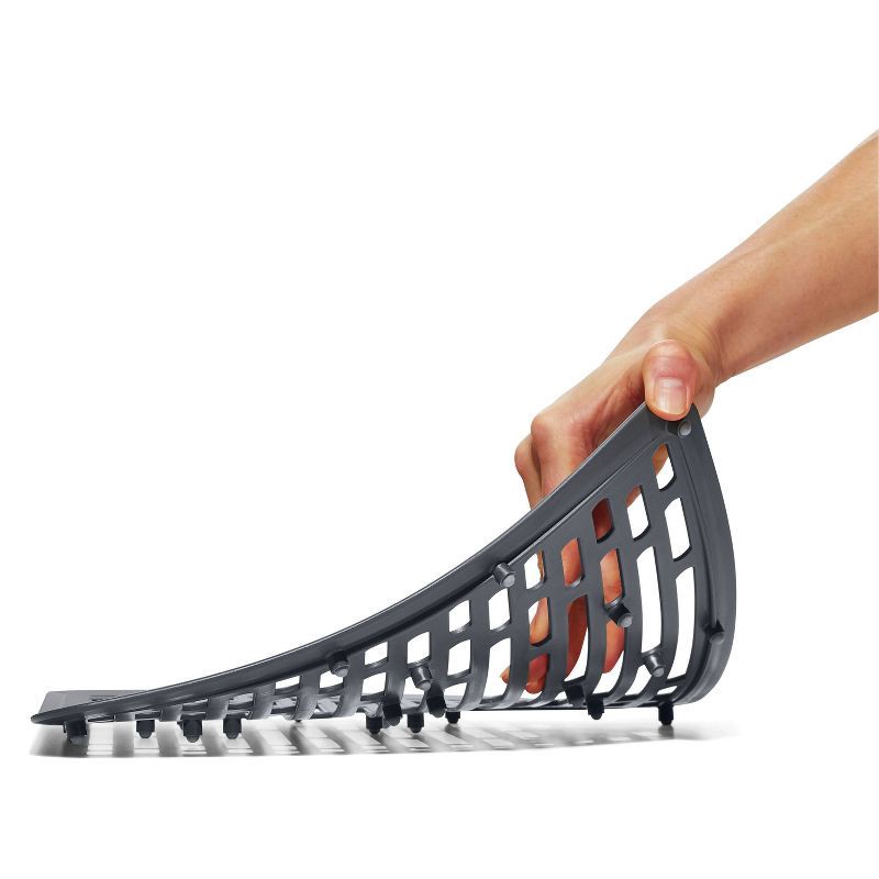 slide 3 of 6, OXO Small Sink Mat: Gray Polypropylene Kitchen Sink Protector & Dish Drying Rack, Freestanding, Hand Wash, 12.25" x 11.5", 1 ct