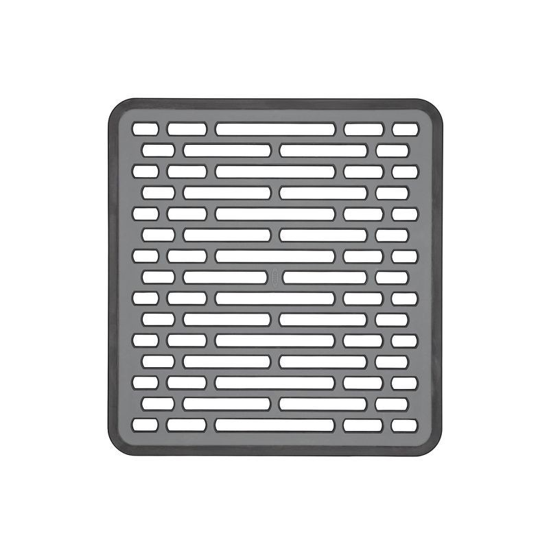 slide 1 of 6, OXO Small Sink Mat: Gray Polypropylene Kitchen Sink Protector & Dish Drying Rack, Freestanding, Hand Wash, 12.25" x 11.5", 1 ct