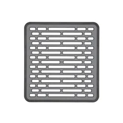 OXO Small Sink Mat: Gray Polypropylene Kitchen Sink Protector &amp; Dish Drying Rack, Freestanding, Hand Wash, 12.25&quot; x 11.5&quot;