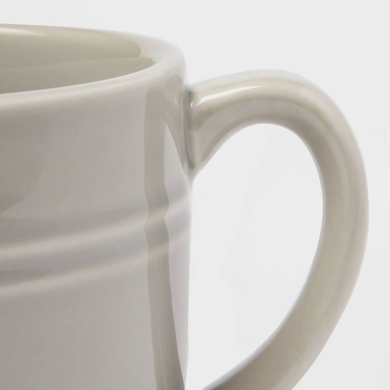 slide 3 of 3, 15oz Stoneware Westfield Mug Gray - Threshold™, 15 oz