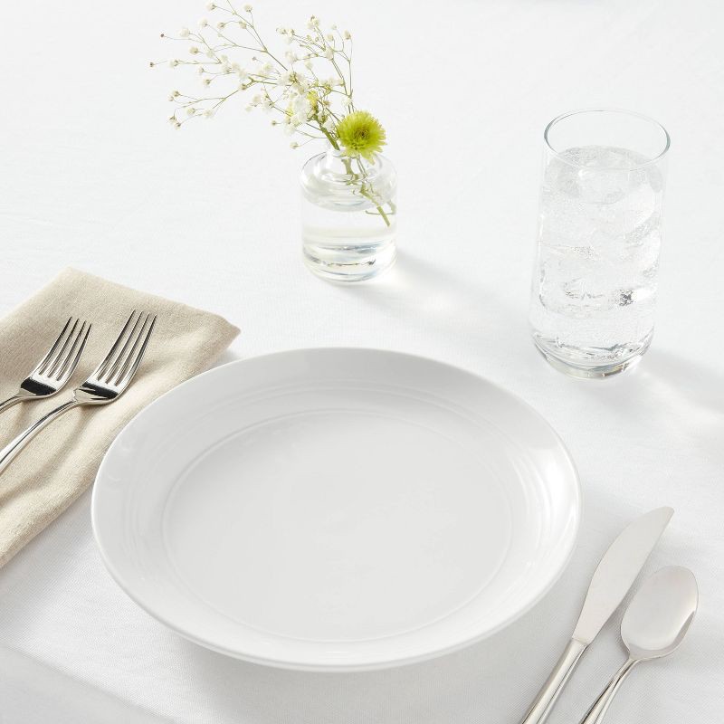 slide 2 of 3, 10" Stoneware Westfield Dinner Plate White - Threshold™, 1 ct