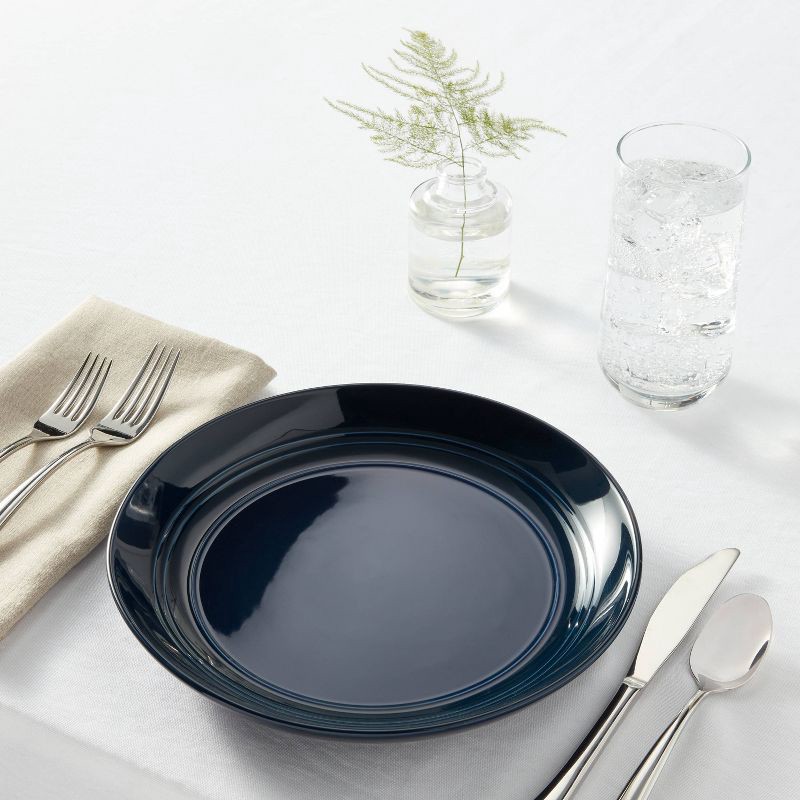slide 2 of 3, 10" Stoneware Westfield Dinner Plates Navy - Threshold™, 1 ct