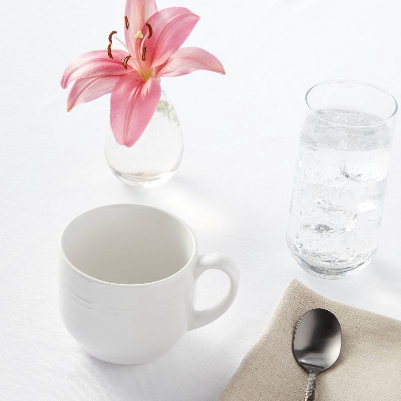 slide 2 of 3, 15oz Stoneware Westfield Mug White - Threshold™, 15 oz