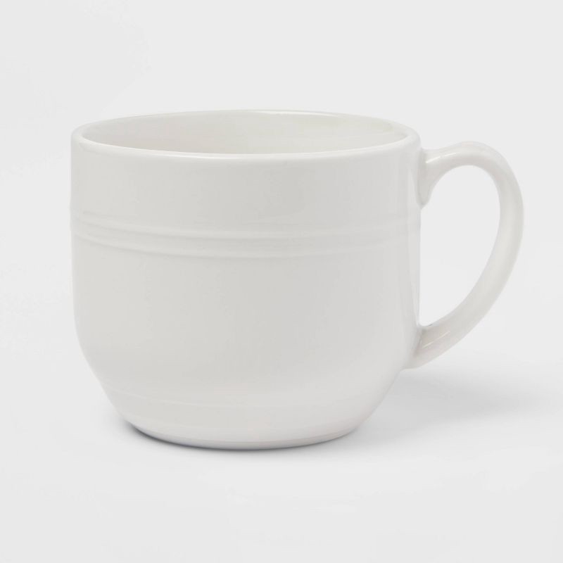 slide 1 of 3, 15oz Stoneware Westfield Mug White - Threshold™, 15 oz