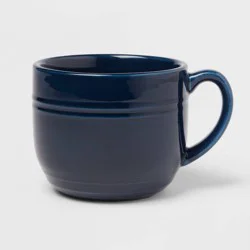 15oz Stoneware Westfield Mug Navy - Threshold™
