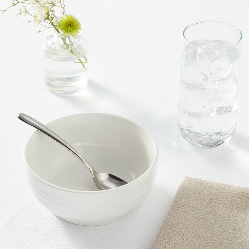slide 2 of 3, 24oz Stoneware Westfield Cereal Bowl White - Threshold™, 24 oz