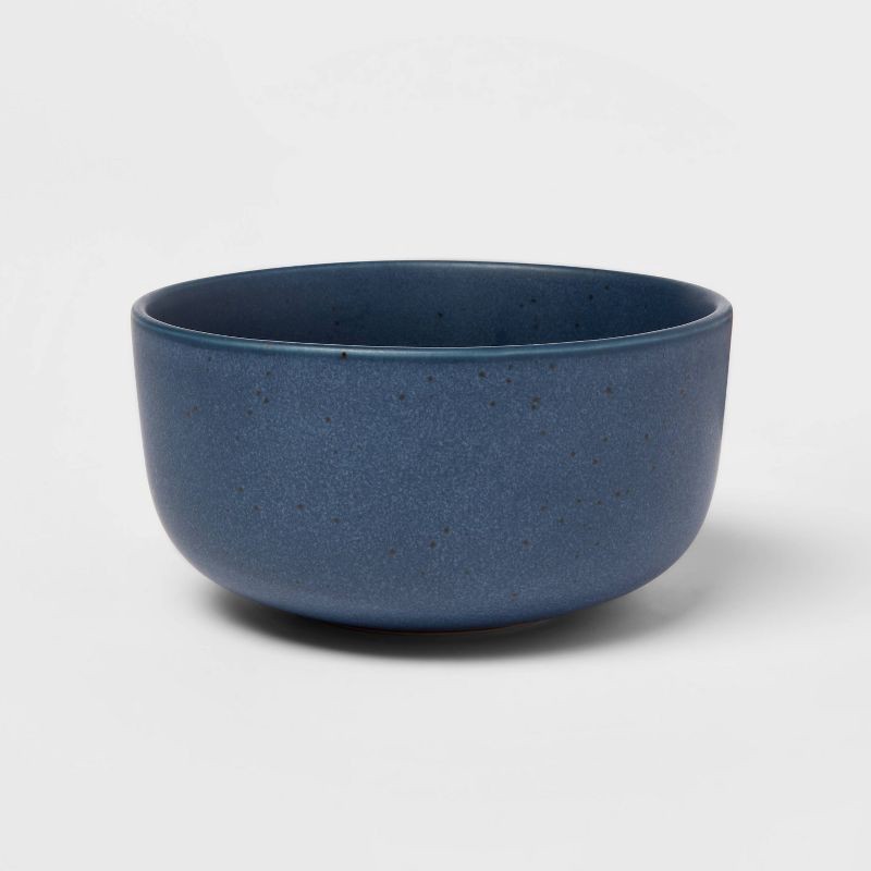 slide 1 of 4, 23oz Stoneware Tilley Single Bowl Navy Blue - Threshold™, 23 oz