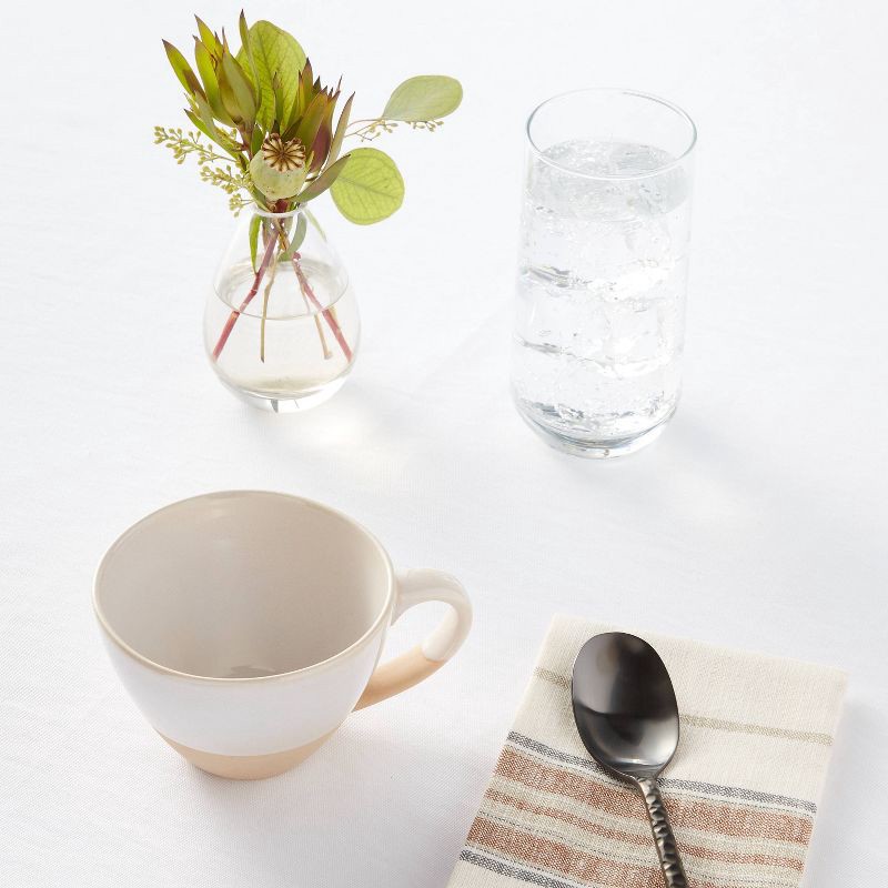 slide 2 of 3, 13oz Stoneware Wethersfield Mug White - Threshold™: Traditional Coffee & Cappuccino Mugs, Microwave & Dishwasher Safe, 1 ct