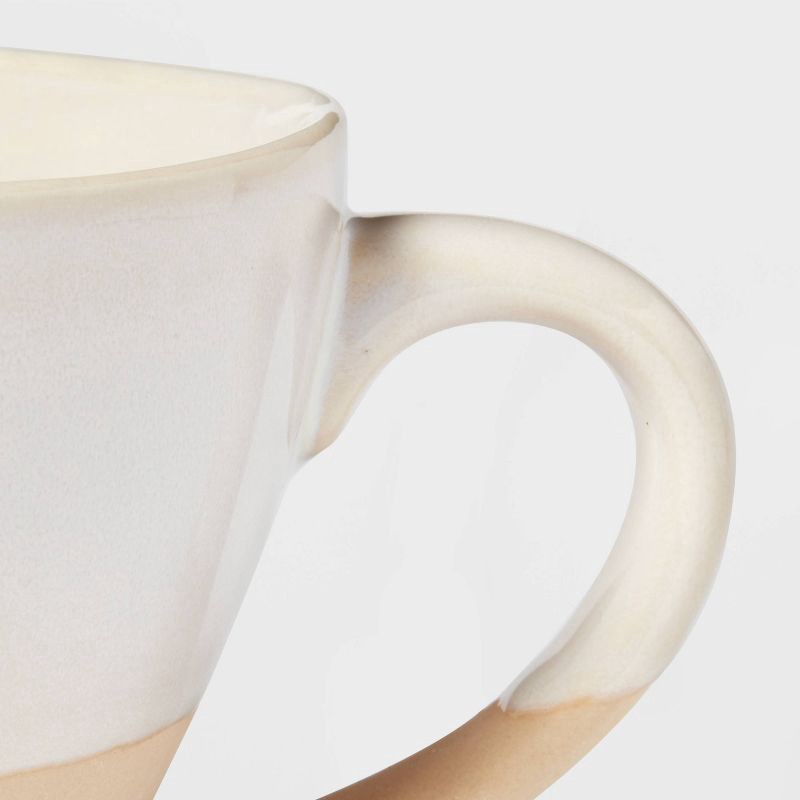 slide 3 of 3, 13oz Stoneware Wethersfield Mug White - Threshold™: Traditional Coffee & Cappuccino Mugs, Microwave & Dishwasher Safe, 1 ct