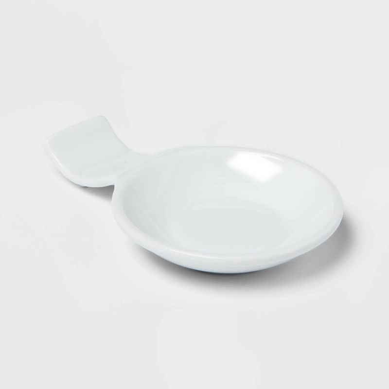 slide 3 of 3, 1.4oz Porcelain Sauce Dish with Chopsticks Holder White - Threshold™, 1.4 oz