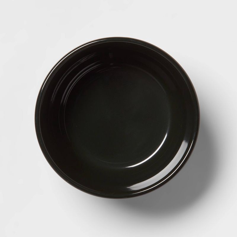 slide 3 of 3, 8oz 4pk Stoneware Avesta Mini Bowls Black - Threshold™: Modern Round Snack Bowls, Dishwasher & Microwave Safe, 4 ct; 8 oz