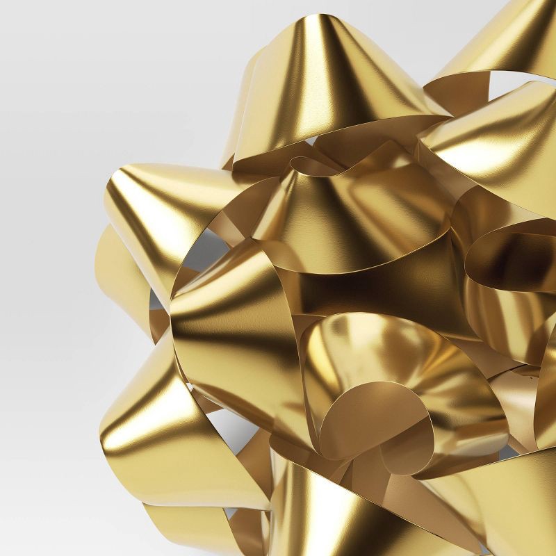 slide 3 of 3, 12" Mega Christmas Bow Gold - Wondershop™, 1 ct