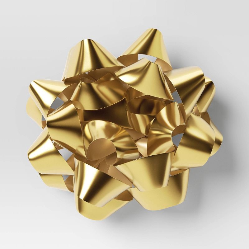 slide 1 of 3, 12" Mega Christmas Bow Gold - Wondershop™, 1 ct