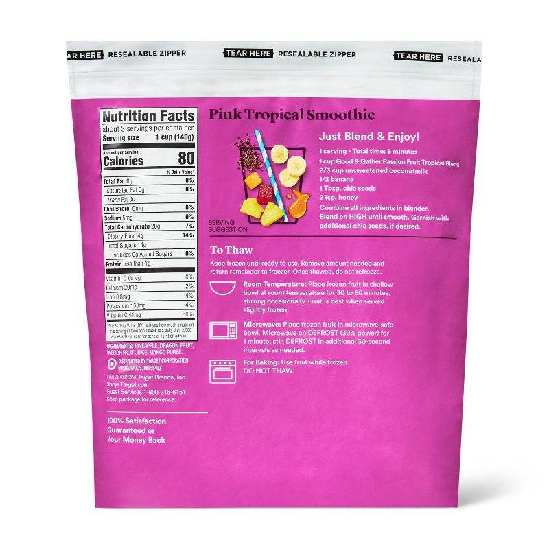 slide 2 of 4, Frozen Dragon Fruit & Passion Fruit Blend - 16oz - Good & Gather™, 16 oz