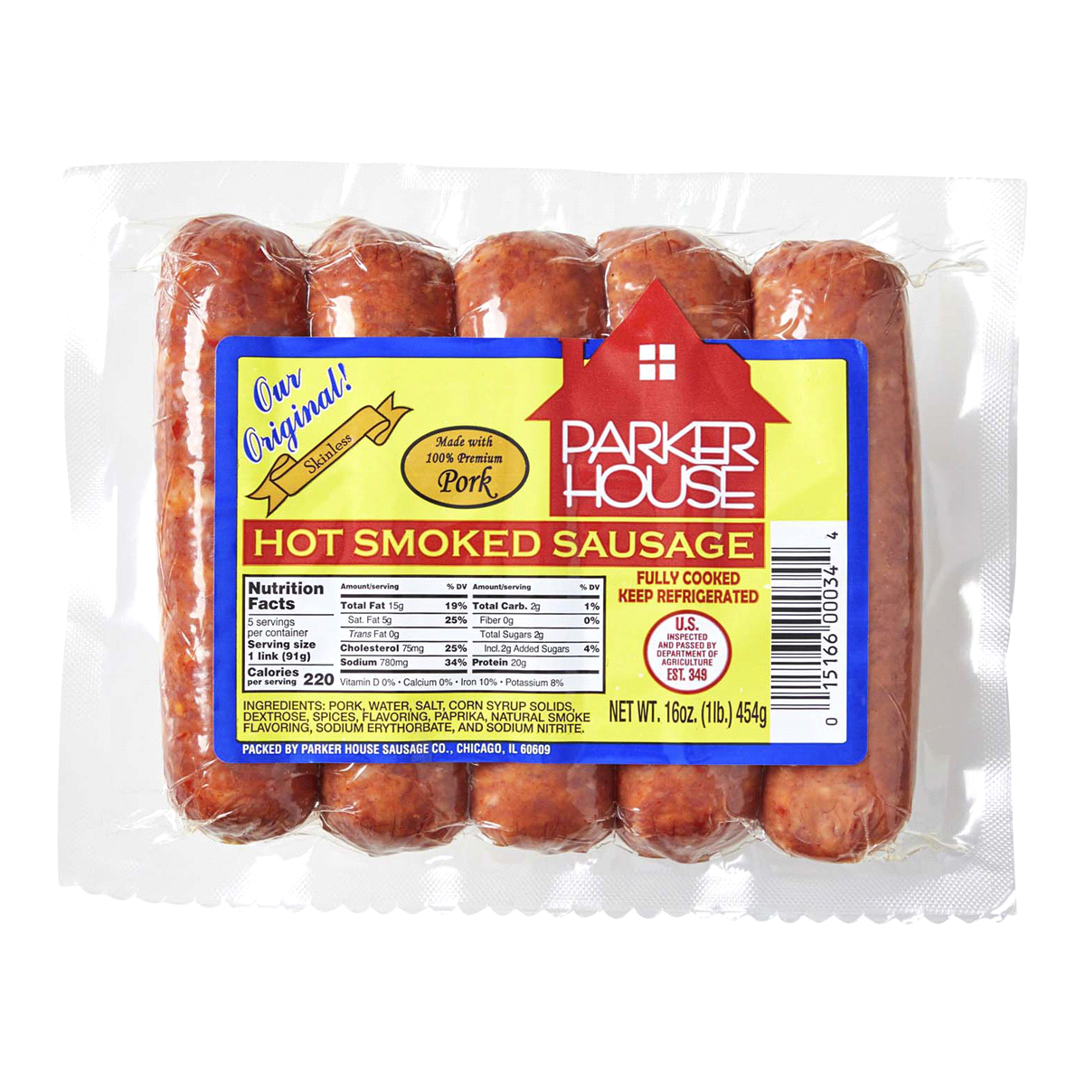 slide 1 of 9, Parker House Smoked Sausage Links, 16 oz., 16 oz