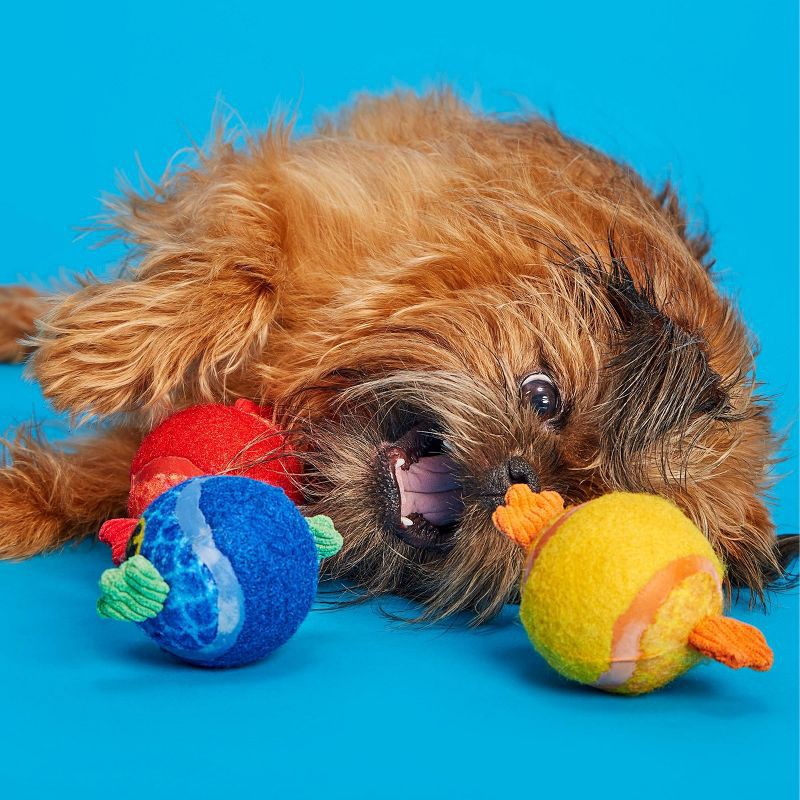 slide 3 of 7, BARK Puppy Guppies Tennis Ball Groupers Dog Toy, 1 ct