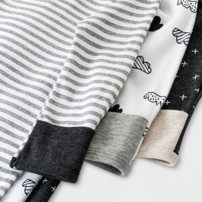 slide 2 of 4, Baby 3pk Zip-Up Sleep N' Play - Cloud Island Black/White 6-9M, 1 ct