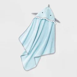 Baby Boys' Critter Shark Hooded Towel - Cloud Island™ Blue