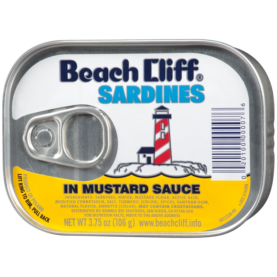 slide 3 of 7, Beach Cliff In Mustard Sauce Sardines, 3.75 oz