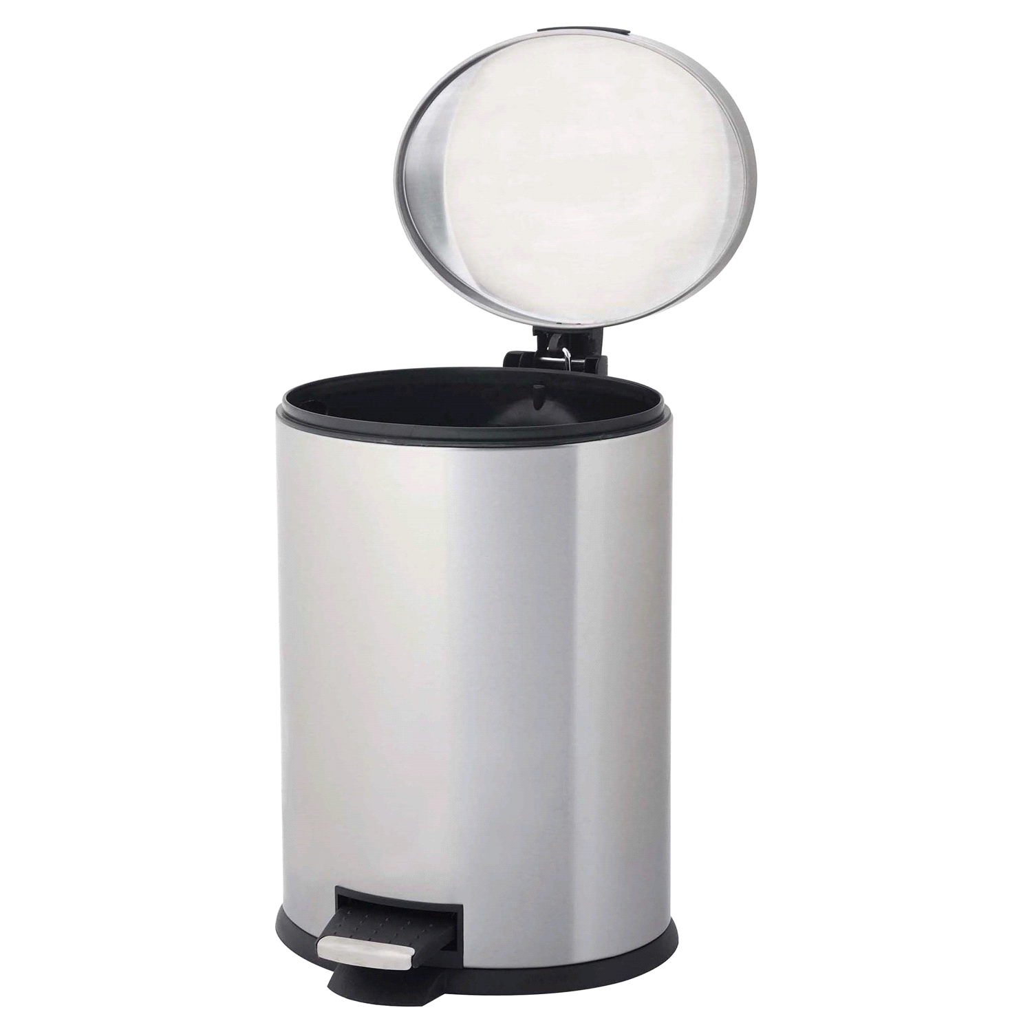 slide 3 of 3, Test Rite Oval Stainless Steel Pedal Bin 12l, 12 liter