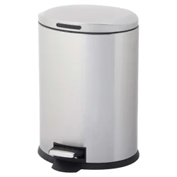 Test Rite Oval Stainless Steel Pedal Bin 12l