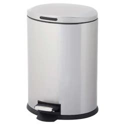Test Rite Oval Stainless Steel Pedal Bin 12l